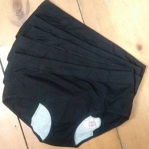 Black high waisted period panties